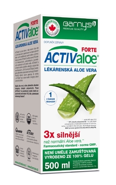 Aloe vera, která se používá i pro terapeutické účely, nabízí společnost Barny´s s produktem ACTIValoe FORTE.
