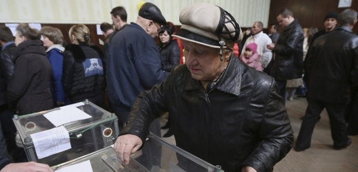 Hlasování o budoucnosti Krymu. Volební místnost v Bachčisaraji.