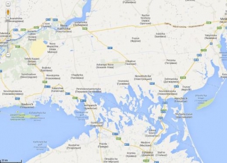 Na Google Maps má Krym stejné hranice jako ukrajinské oblasti.