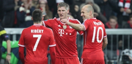 Radost hráčů Bayernu Mnichov.