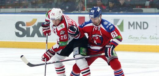 Čtvrtfinálové utkání Play off KHL mezi HC Lev Praha a Donbass Doněck. 