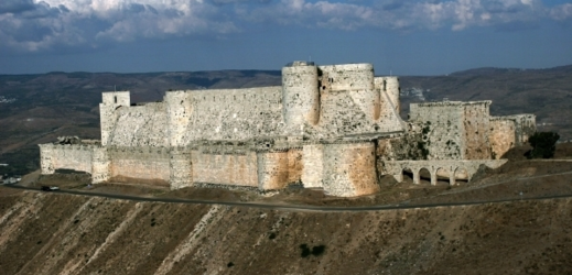 Slavný křižácký hrad Krak des Chevaliers. 