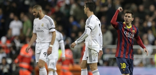 Hvězdný Lionel Messi se raduje z pokoření obrany Realu Madrid. 
