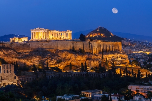 Parthenon, Athény, Řecko.