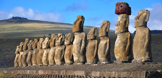 Sochy Moai, Velikonoční ostrovy.