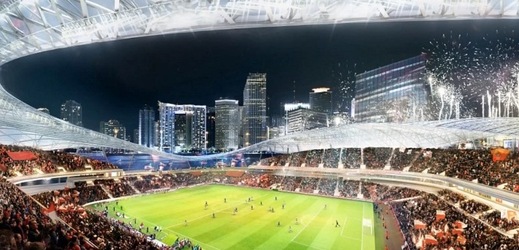 Takový výhled nabídne fanouškům stadion nového týmu Davida Beckhama.