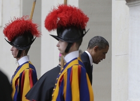 Obama do Vatikánu zavítal v rámci své návštěvy Evropy.