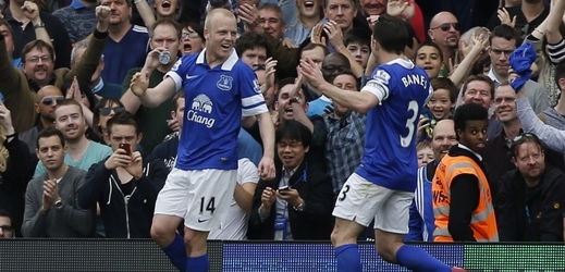 Radost fotbalistů Evertonu.