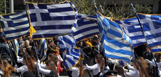 Řecké vlajky.