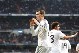 Gareth Bale se raduje z prvního gólu Realu Madrid.