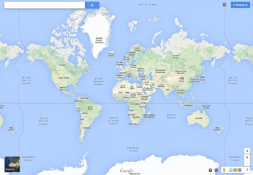 Google používá Mercatorovo zobrazení.