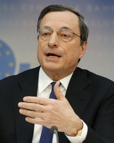 Předseda rady ECB Mario Draghi.