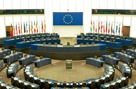 Evropský parlament ve Štrasburku.