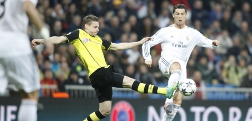 Cristiano Ronaldo v zápase s Dortmundem.