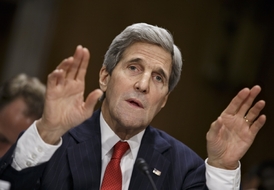 Ministr zahraničí USA Kerry obviňuje z chaosu na Ukrajině Rusko. 