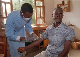 Výskyt eboly v Kongu roku 1995.