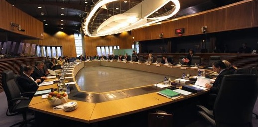 Eurokomisaři při společném jednání.