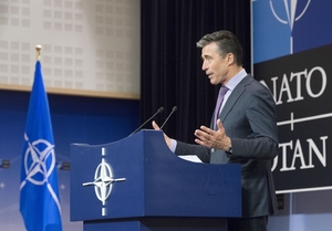 Šéf NATO Rasmussen.