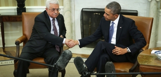 Abbás při setkání s Obamou v Bílém domě (březen 2014).