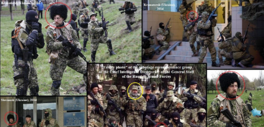 Tyto fotografie mají dokazovat, že mezi separatisty z východní Ukrajiny figurují také příslušníci zvláštních ruských sil.