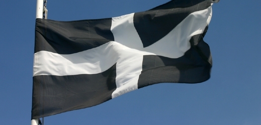 Vlajka Cornwallu.