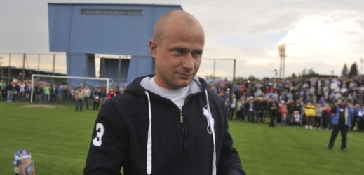 Bývalý kapitán Baníku Ostrava Martin Lukeš při rozlučce s kariérou.