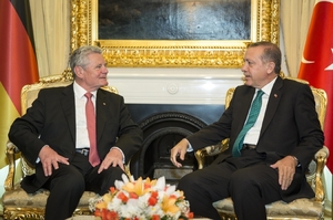Prezident Gauck a premiér Erdogan.