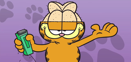 Holohlavý Garfield také podporuje nemocné děti.