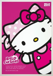Hello Kitty s šátkem na hlavě.