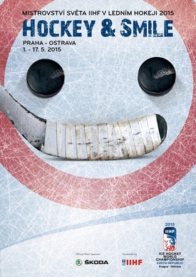 Hokejový smajlík bude provázet české hokejové mistrovství světa v roce 2015.