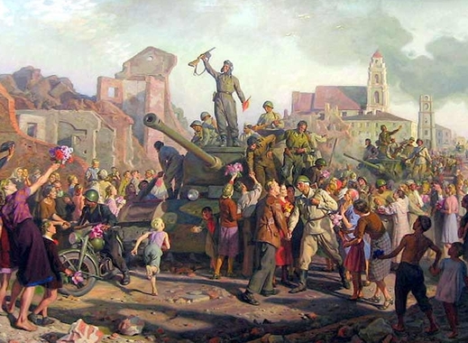 Osvobození Minsku - obraz V.V. Volkova.