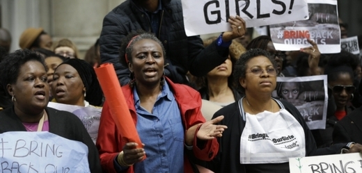 Proti nečinnosti nigerijské vlády se demonstrovalo i v Londýně.
