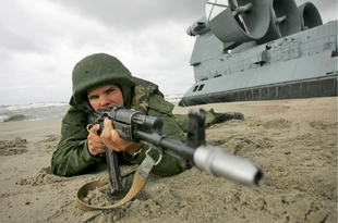Ruská námořní pěchota - výsadek.