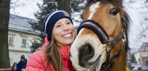 Eva Samková se svým koněm Pepinem.