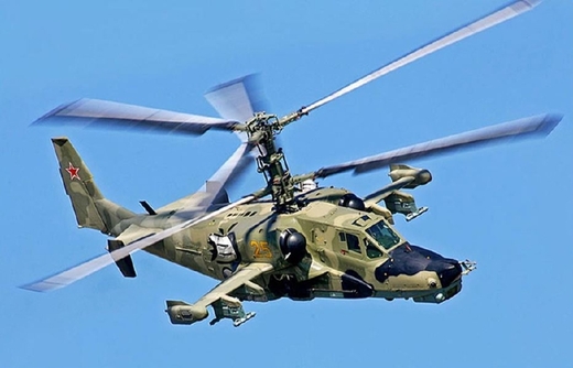 Ruský vrtulník ze základny u Pskova.