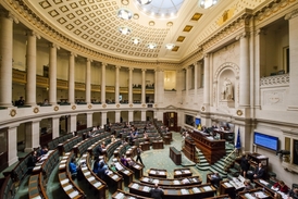 Jednání belgického parlamentu.