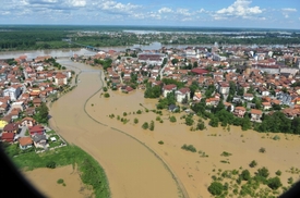 Bosenské město Brčko u řeky Sávy.