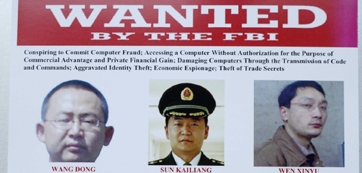 Američané obvinili z počítačové špionáže pětici Číňanů.
