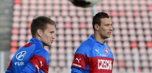 Gólmani Tomáš Vaclík (vlevo) a Marek Štěch na srazu národního týmu.