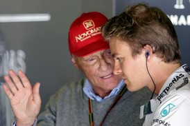 Niki Lauda s Nicem Rosbergem.