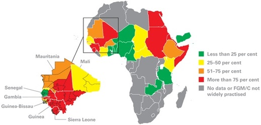Ženská obřízka v Africe.