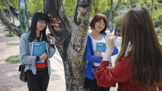Studentky v Číně.