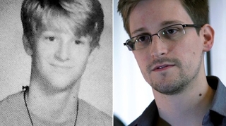 Snowden - jako středoškolák a jako uprchlík.