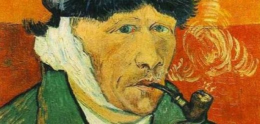 Zatímco zde jedno ucho chybí, v německé galerii přebývá... (výřez ze slavného van Goghova obrazu)