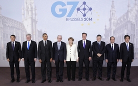 Hlavy států G7 na setkání v Bruselu.
