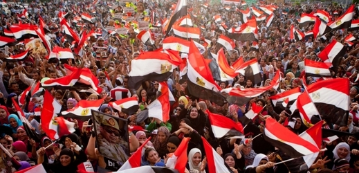 Pouliční oslavy po svrhnutí Mursího.