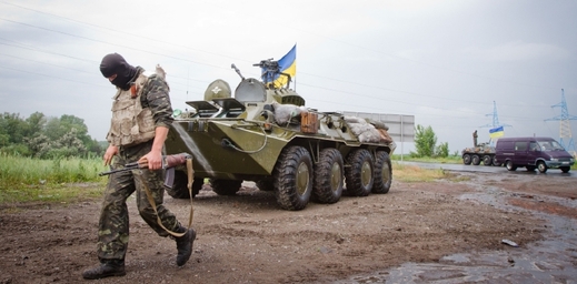 Ukrajinské vojsko nedaleko Slavjansku.