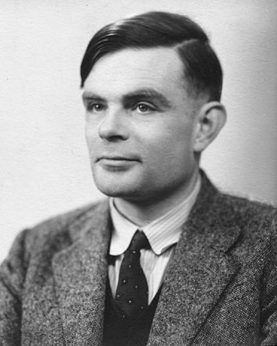 Otec moderní informatiky Alan Turing.