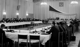 Zasedání komise RVHP v pražském hotelu International,19.11.1968.