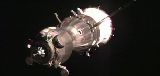 Kapsle Sojuz, která dopravila astronauty na Mezinárodní vesmírnou stanici.